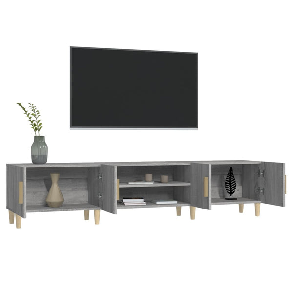 Graues TV-Möbel Eftime 180x31,5x40cm (Holz)