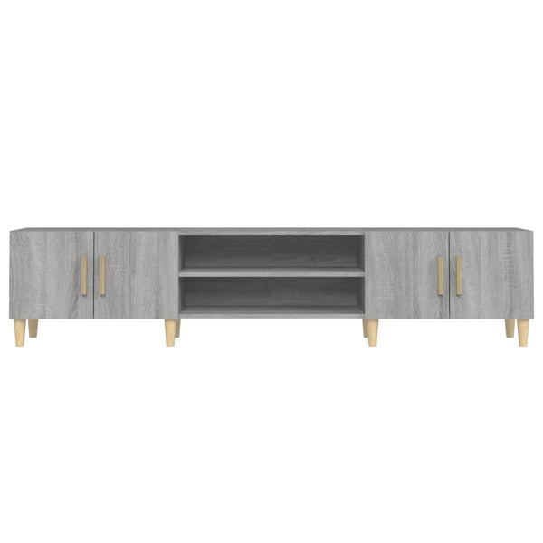 Graues TV-Möbel Eftime 180x31,5x40cm (Holz)