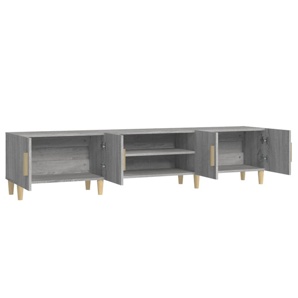 Graues TV-Möbel Eftime 180x31,5x40cm (Holz)