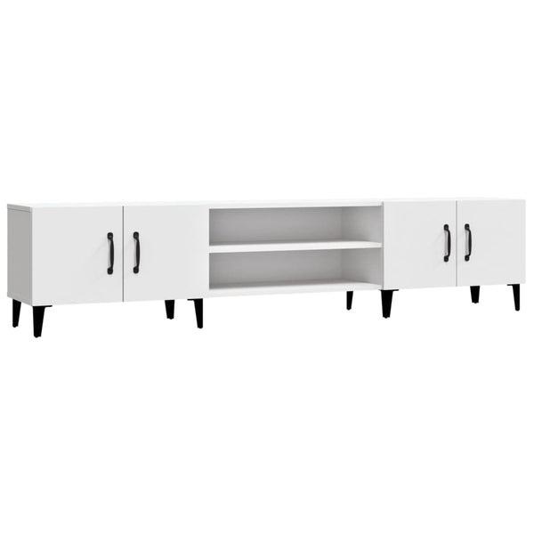 Weißes TV-Lowboard Burnett 180x31,5x40cm (Holz)
