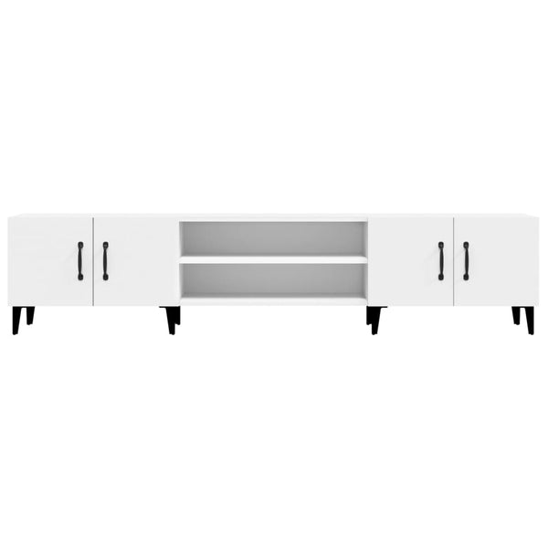 Weißes TV-Lowboard Burnett 180x31,5x40cm (Holz)