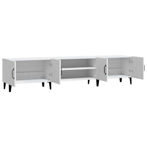 Weißes TV-Lowboard Burnett 180x31,5x40cm (Holz)