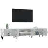 Weißes TV-Lowboard Burnett 180x31,5x40cm (Hochglanz, Holz)