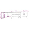 TV-Lowboard Burnett Sonoma Eiche 180x31,5x40cm (Holz)