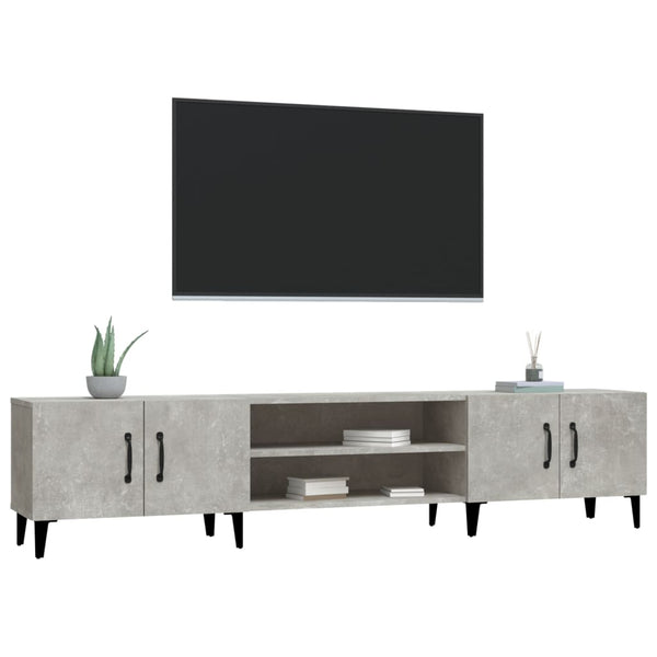 TV-Lowboard Burnett 180x31,5x40cm betongrau (Holz)