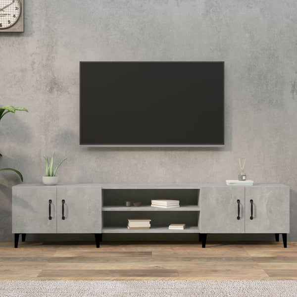 TV-Lowboard Burnett 180x31,5x40cm betongrau (Holz)