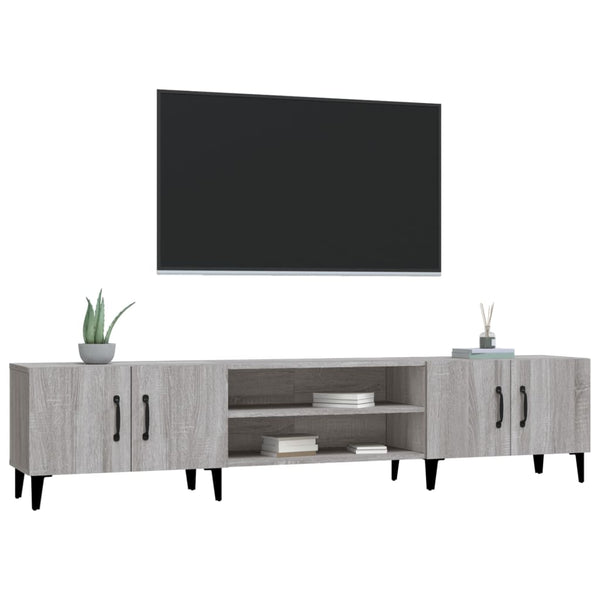 Harmaa tv-taso Burnett 180x31,5x40cm (puinen)