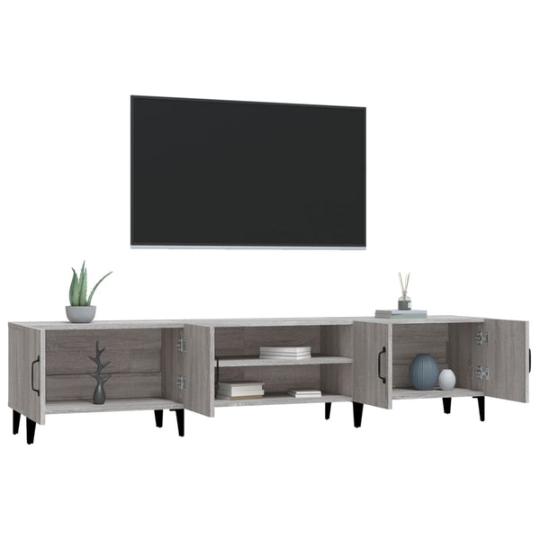 Harmaa tv-taso Burnett 180x31,5x40cm (puinen)