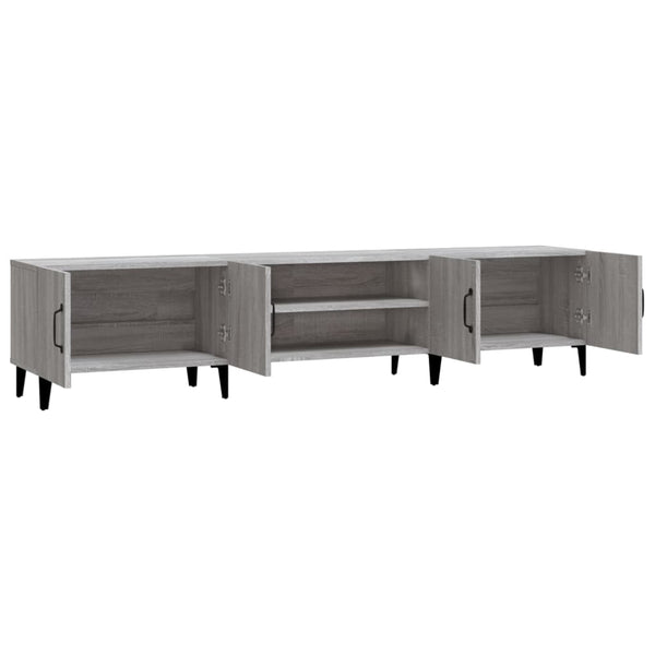 Harmaa tv-taso Burnett 180x31,5x40cm (puinen)