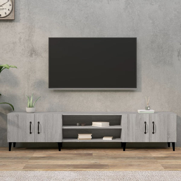 Harmaa tv-taso Burnett 180x31,5x40cm (puinen)