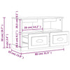 Graues TV-Möbel Tirdea 80x35x50cm (Holz)