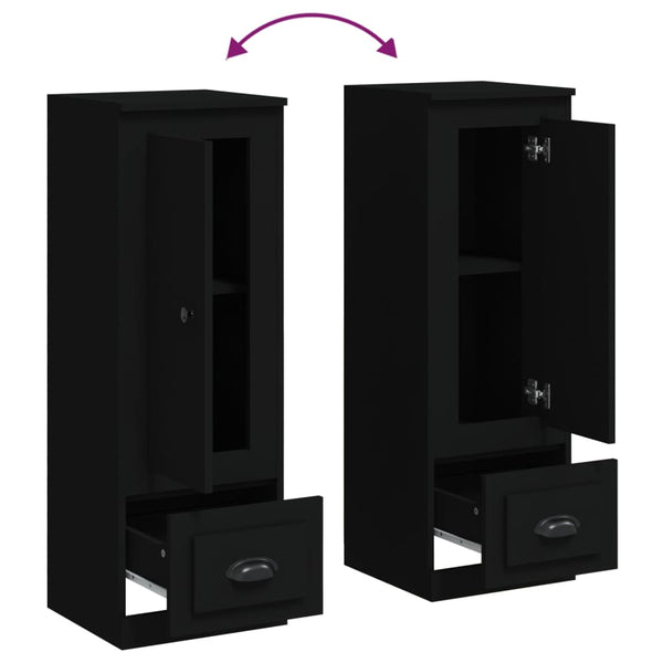 Schwarzer Schrank Gilde 36x35,5x103,5cm (Holz)