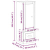 Schwarzer Schrank Gilde 36x35,5x103,5cm (Holz)