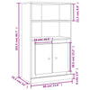 Betongrauer Schrank Jaret 60x35,5x103,5cm (Holz)