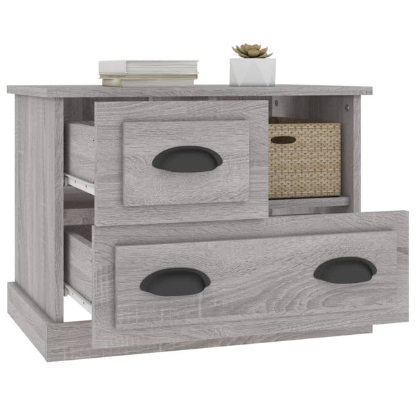 Grauer Nachttisch Kodesch 60x39x45cm