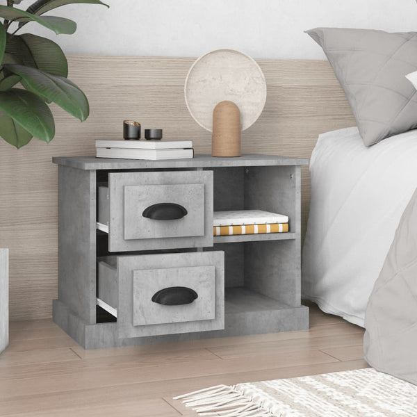 Nachttisch Rollie, betongrau, 60x35,5x45cm