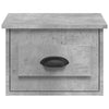 Wandmontierter Nachttisch Nazmib aus Beton in Grau 41,5x36x28cm