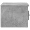 Wandmontierter Nachttisch Nazmib aus Beton in Grau 41,5x36x28cm