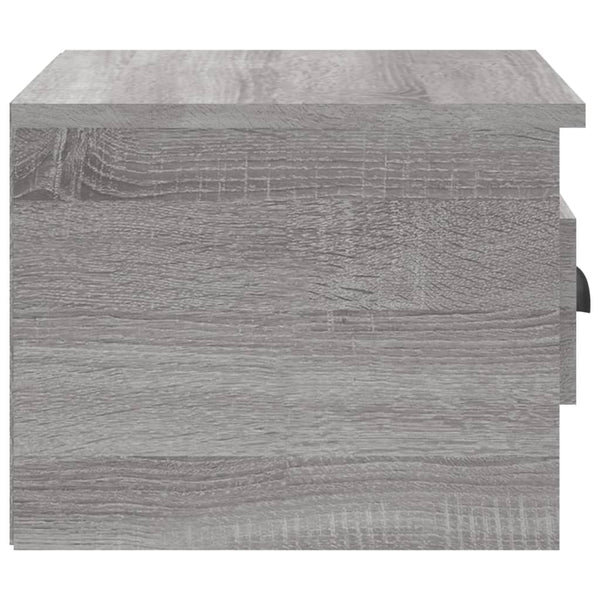 Harmaa seinäkiinnitettävät yöpöydät Nazmib 41,5x36x28cm (2 kpl)