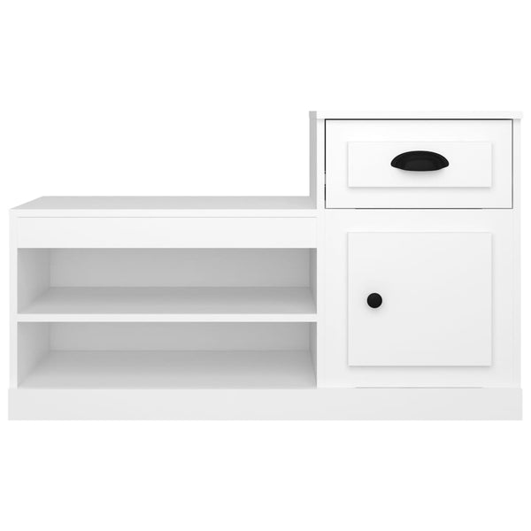 Weißer Schuhschrank Hobart 100x42x60cm (Holz)