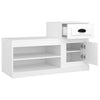 Weißer Schuhschrank Hobart 100x42x60cm (Holz)