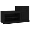 Schwarzer Schuhschrank Hobart 100x42x60cm (Holz)