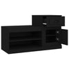 Schwarzer Schuhschrank Hobart 100x42x60cm (Holz)