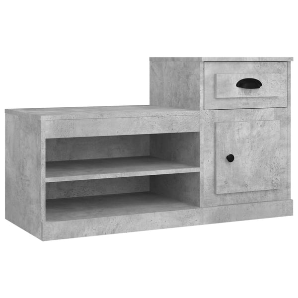 Schuhschrank Hobart, betongrau, 100x42x60cm (Holz)