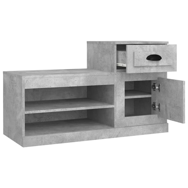 Schuhschrank Hobart, betongrau, 100x42x60cm (Holz)