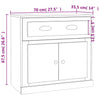 Weißes Bart Sideboard 70x35,5x67,5cm (Holz)