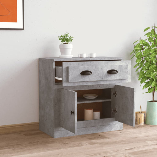 Betoninharmaa senkki Bart 70x35,5x67,5cm (puinen)