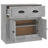 Betoninharmaa senkki Bart 70x35,5x67,5cm (puinen)