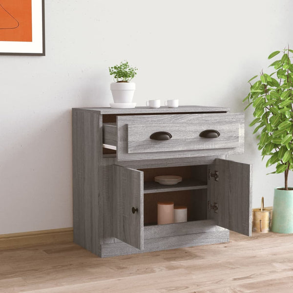 Graues Sideboard Bart 70x35,5x67,5cm (Holz)
