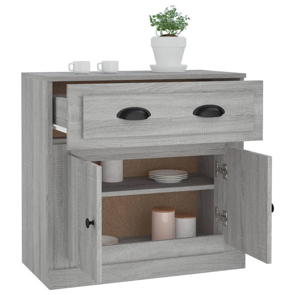 Graues Sideboard Bart 70x35,5x67,5cm (Holz)