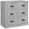 Betongraues Sideboard Miltiada 70x35,5x67,5cm (Holz)