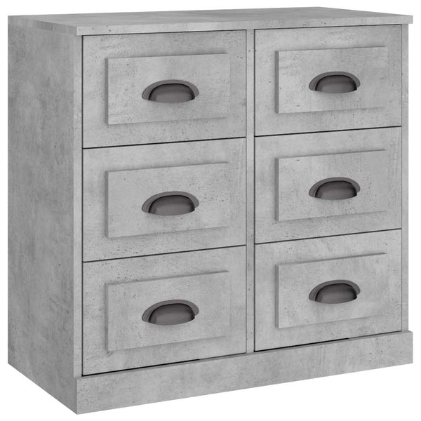 Betongraues Sideboard Miltiada 70x35,5x67,5cm (Holz)