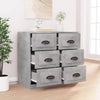 Betongraues Sideboard Miltiada 70x35,5x67,5cm (Holz)