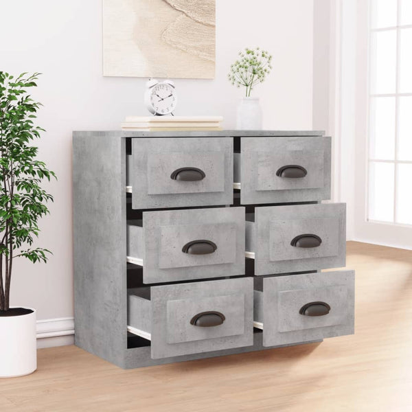 Betongraues Sideboard Miltiada 70x35,5x67,5cm (Holz)