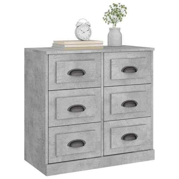 Betongraues Sideboard Miltiada 70x35,5x67,5cm (Holz)
