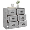 Betongraues Sideboard Miltiada 70x35,5x67,5cm (Holz)