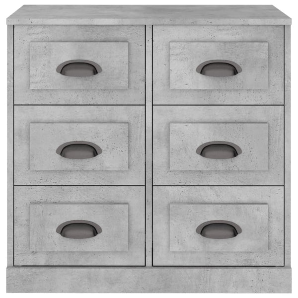 Betongraues Sideboard Miltiada 70x35,5x67,5cm (Holz)