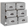 Betongraues Sideboard Miltiada 70x35,5x67,5cm (Holz)