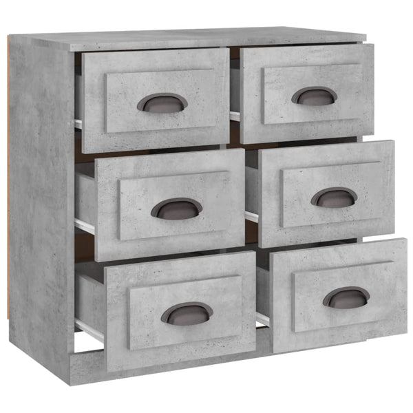 Betongraues Sideboard Miltiada 70x35,5x67,5cm (Holz)