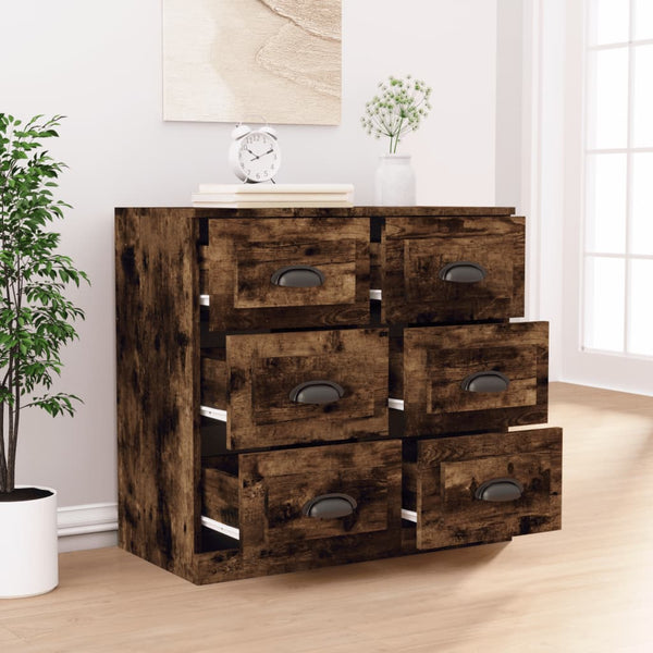 Anrichte Miltiada aus geräucherter Eiche 70x35,5x67,5cm (Holz)
