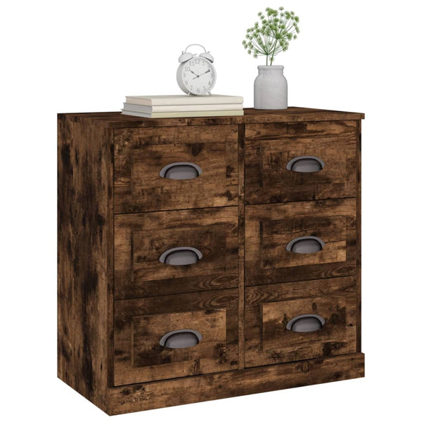 Anrichte Miltiada aus geräucherter Eiche 70x35,5x67,5cm (Holz)