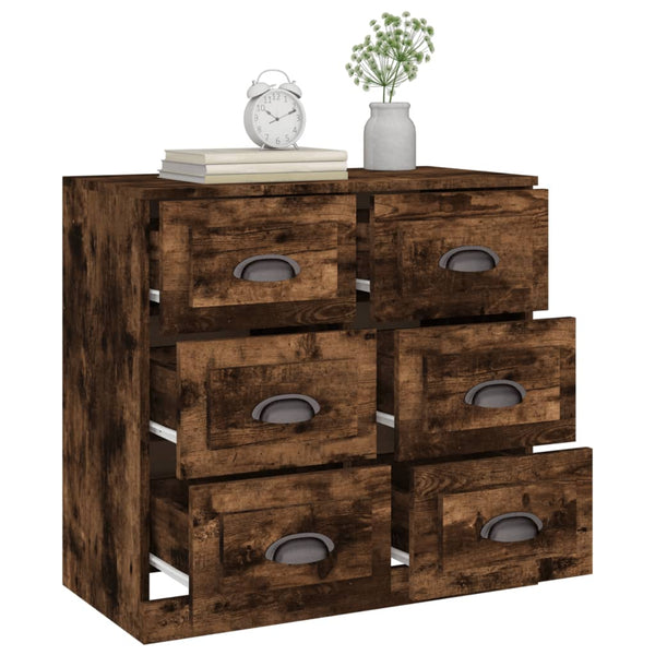 Anrichte Miltiada aus geräucherter Eiche 70x35,5x67,5cm (Holz)