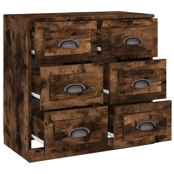 Anrichte Miltiada aus geräucherter Eiche 70x35,5x67,5cm (Holz)