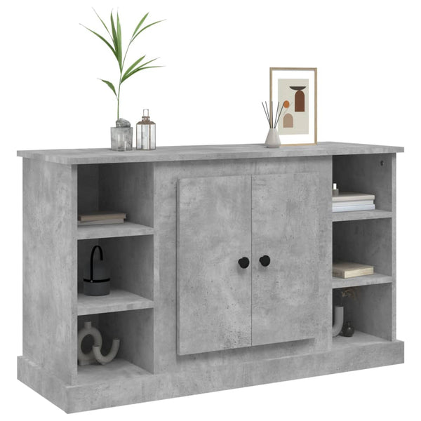 Sideboard Tansa aus Holz, betongrau, 100x35,5x60cm