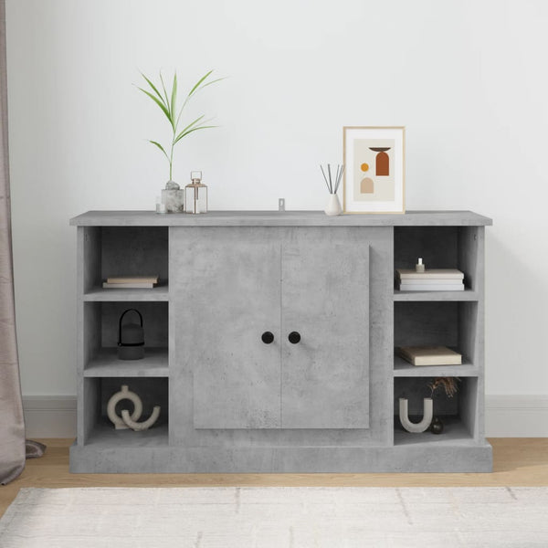 Sideboard Tansa aus Holz, betongrau, 100x35,5x60cm