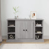 Graues Sideboard Tansa 100x35,5x60cm (Holz)